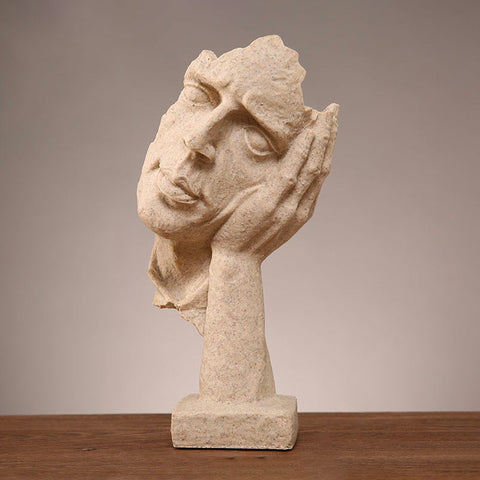 Mannstatue<br> Zeitgenössische Gesichtsskulptur