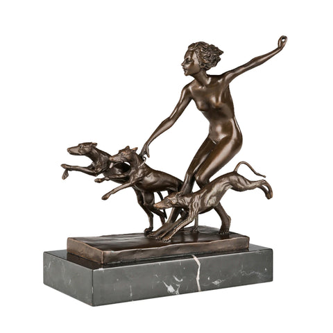 Bronzestatue Diana die Jägerin