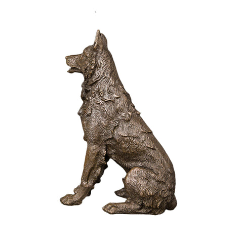 Bronzene Tierskulptur<br> Hund 20 cm
