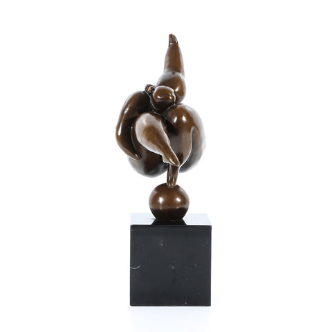 Bronzestatue, Nachbildung einer Botero-Skulptur, 27 cm