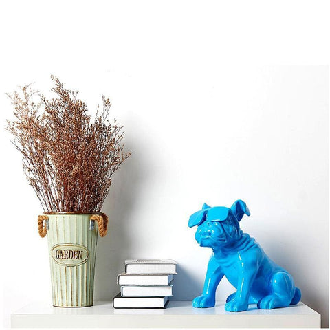 Hundestatue<br> Bulldoggenbrille 34 cm