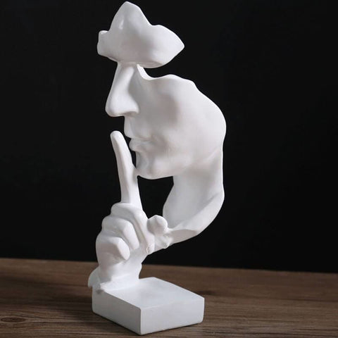 Mannstatue<br> Gesicht schweigen