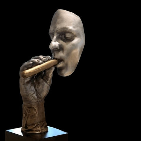 Mannstatue<br> Retro-Zigarre