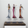Frauenstatue<br> Metallmusiker 50 cm