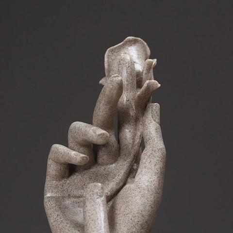 Paarstatue<br> Hände &amp; Rose