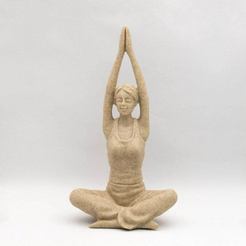 Frauenstatue<br> Yogi-Zen-Steinstatue 15/24 cm