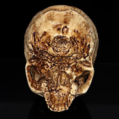 Totenkopfstatue<br> Alter Totenkopf 15 cm