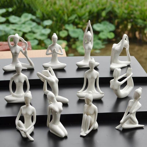Frauenstatue<br> Yoga Zen 8 bis 14 cm