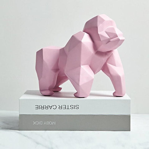 Origami-Gorilla-Statue aus Kunstharz, 22 cm