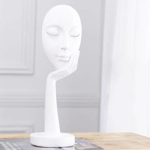 Zeitgenössische Skulptur<br> Nachdenkliches Frauengesicht