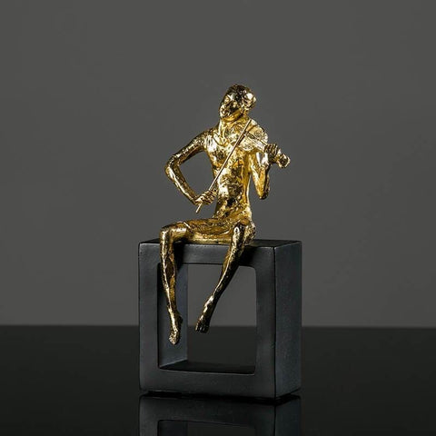 Frauenstatue<br> Musiker-Design 20 cm