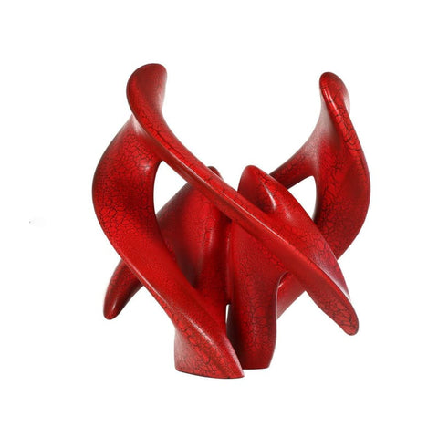 Abstrakte Skulptur<br> Union Rot 40 cm