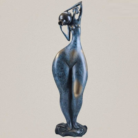 Runde Frauenstatue<br> Unabhängig 33/59 cm