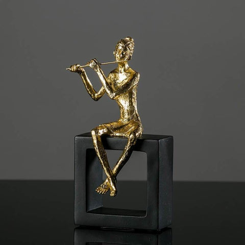 Frauenstatue<br> Musiker-Design 20 cm