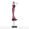 Frauenstatue<br> Metallmusiker 50 cm