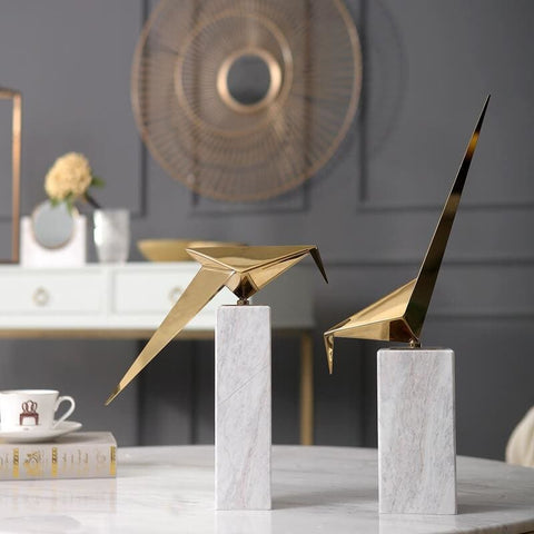 Origami-Vogelstatue<br> Deluxe