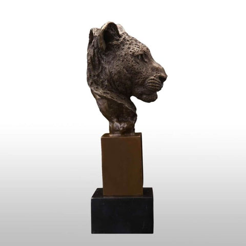 Bronze-Panther-Skulptur<br> Deluxe-Nachbildung 21 cm