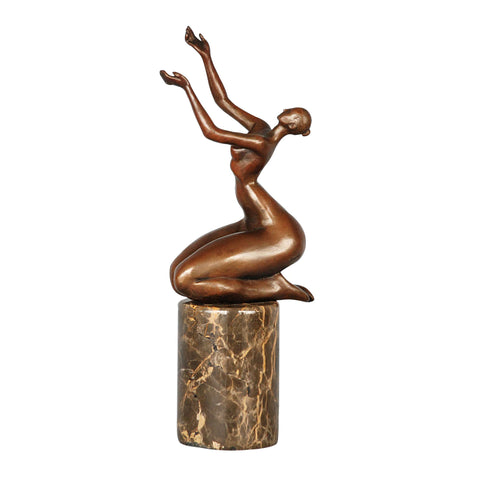 Bronzeskulptur<br> Alte Bronzestatuette 30 cm