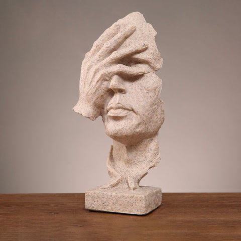 Mannstatue<br> Zeitgenössische Gesichtsskulptur