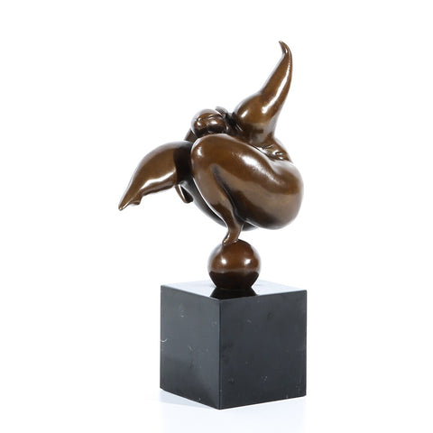 Bronzestatue, Nachbildung einer Botero-Skulptur, 27 cm