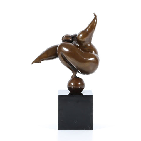 Bronzestatue, Nachbildung einer Botero-Skulptur, 27 cm