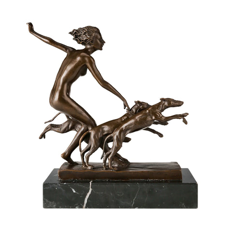 Bronzestatue Diana die Jägerin