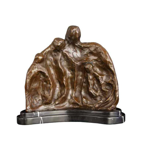 Abstrakte Bronzeskulptur<br> Familie 25 cm