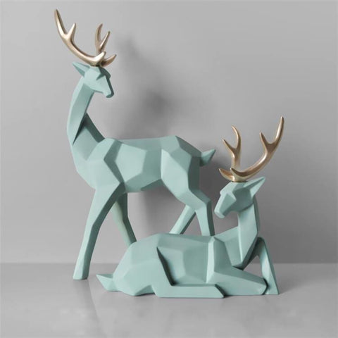 Hirschstatue<br> Origami-Reh (zwei Elemente)