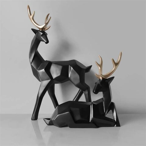 Hirschstatue<br> Origami-Reh (zwei Elemente)
