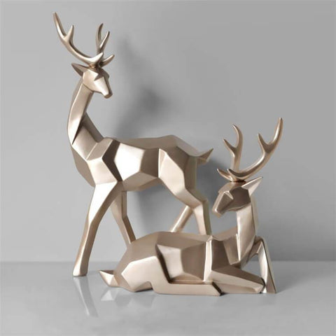 Hirschstatue<br> Origami-Reh (zwei Elemente)