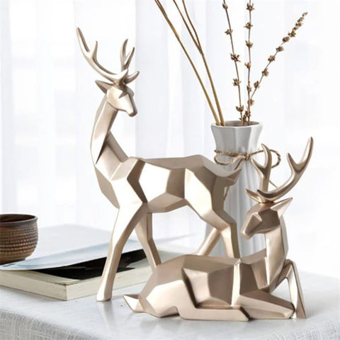 Hirschstatue<br> Origami-Reh (zwei Elemente)