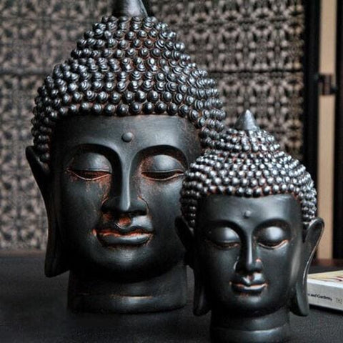 Moderne Kopfskulptur<br> der Buddha-Meditation