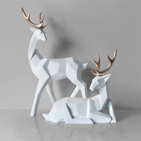 Hirschstatue<br> Origami-Reh (zwei Elemente)