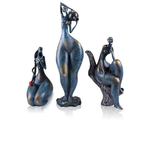 Runde Frauenstatue<br> Unabhängig 33/59 cm