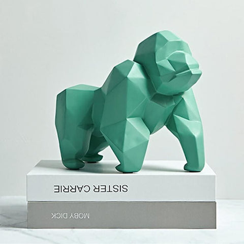 Origami-Gorilla-Statue aus Kunstharz, 22 cm
