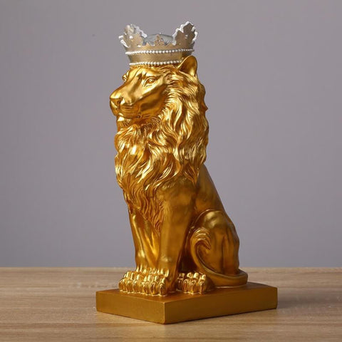 Löwenstatue-Dekoration<br> König 20 cm