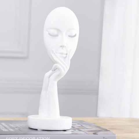 Zeitgenössische Skulptur<br> Nachdenkliches Frauengesicht