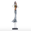 Frauenstatue<br> Metallmusiker 50 cm