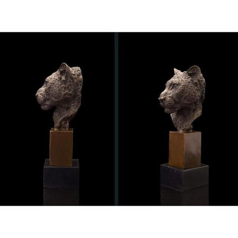 Bronze-Panther-Skulptur<br> Deluxe-Nachbildung 21 cm