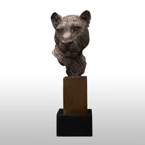 Bronze-Panther-Skulptur<br> Deluxe-Nachbildung 21 cm