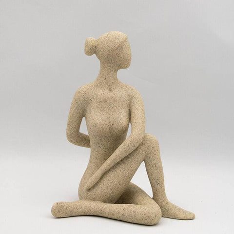 Frauenstatue<br> Yogi-Zen-Steinstatue 15/24 cm