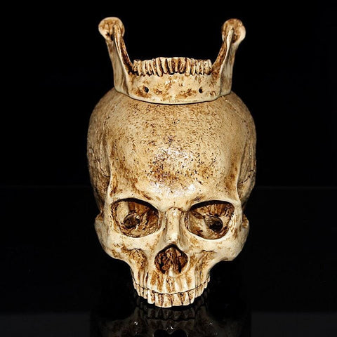 Totenkopfstatue<br> Alter Totenkopf 15 cm