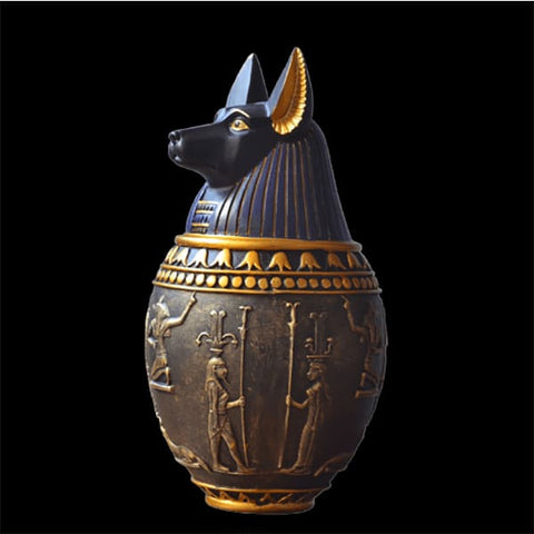 Kanopenvase Anubis<br> Sohn des Horus