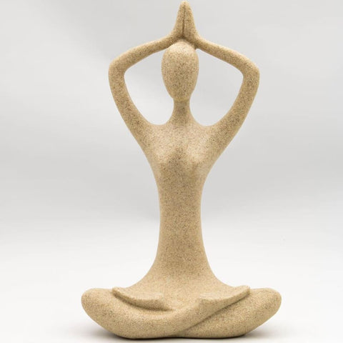 Frauenstatue<br> Yogi-Zen-Steinstatue 15/24 cm