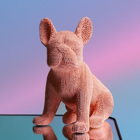 Bulldoggenstatue<br> Französische Bulldogge aus Kunstharz, 19 cm