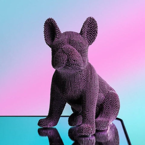 Bulldoggenstatue<br> Französische Bulldogge aus Kunstharz, 19 cm