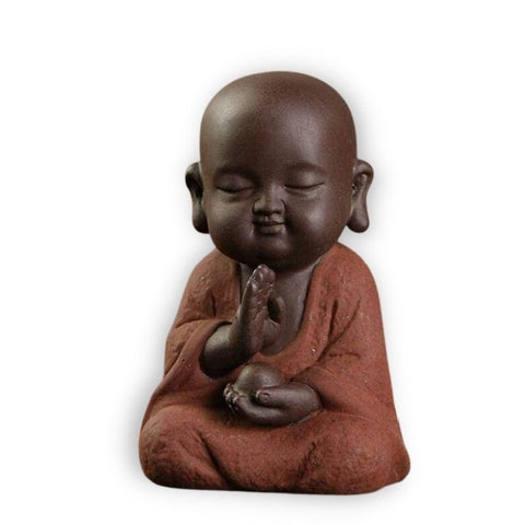 Moderne Skulptur<br> Buddhistische Mönchstatuette 9 cm