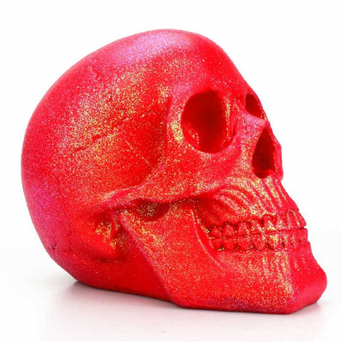 Totenkopfstatue<br> Funkelnde 18 cm
