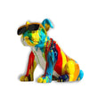 Bulldoggenstatue<br> Mehrfarbiger Hund 32 cm