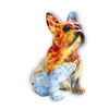 Bulldoggenstatue<br> Mehrfarbig sitzend 21 cm